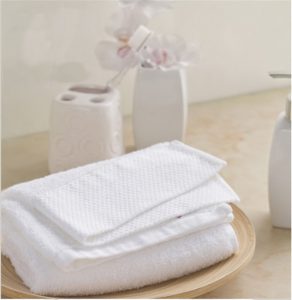纯棉白色小方巾 宾馆酒店毛巾定制擦手巾16股铂金缎