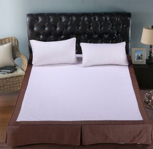 咖色牙签条床裙