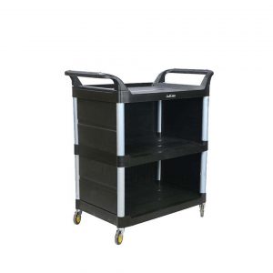 超宝D-012B大号三层手推车塑料餐车D-013B小号移动餐盘收集车