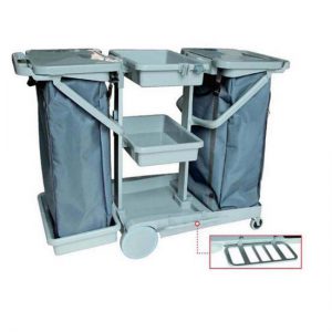 超宝D-11B清洁手推车多功能清洁杂物车塑料保洁车客服服务车