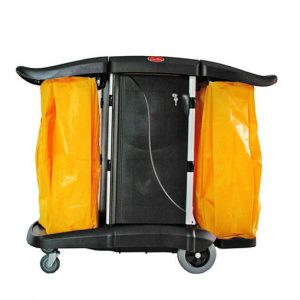 超宝D-011-2B多用途带盖清洁手推车客房服务收纳车清扫垃圾车