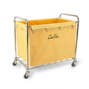 超宝D-026长方形布草车客房保洁车不锈钢推车收纳收集服务车