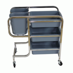 方管餐厅不锈钢收碗车收餐车