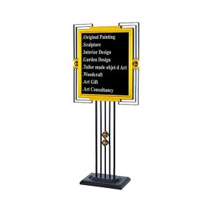 黑金钢立面指示牌 高档酒店导向牌