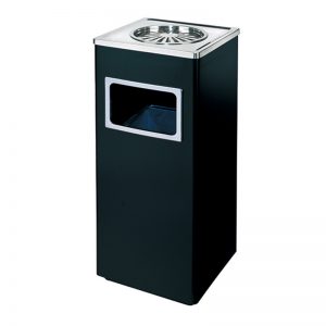 方形菊花格座地烟灰桶 高档简约收纳酒店垃圾桶