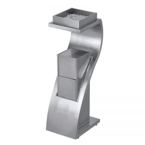 创意款南方酒店不锈钢收纳垃圾桶 简约时尚酒店垃圾桶