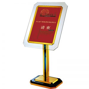 钢化玻璃指示牌 斜面酒店指示牌牌广告展示架水牌