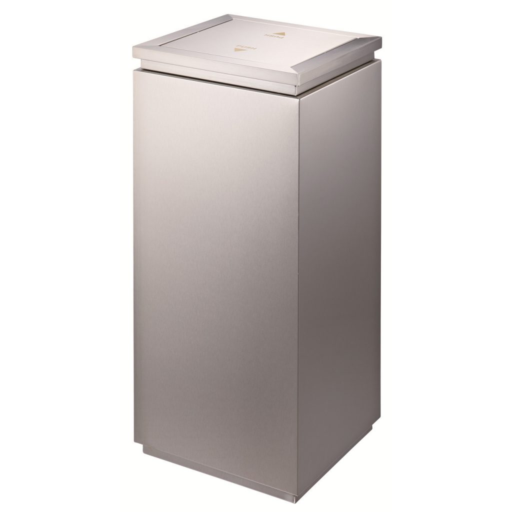 不锈钢垃圾桶高档酒店摇盖式座地垃圾桶