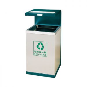 高档不锈钢烟灰桶 方形户外垃圾桶