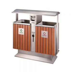 不锈钢户外分类环保垃圾桶GPX-153B