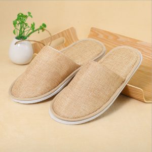 亚麻拖鞋镶底1.3cm 酒店宾馆一次性拖鞋