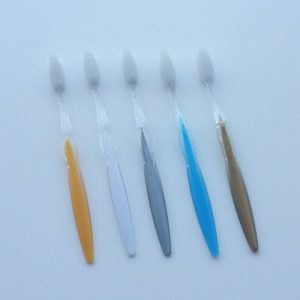 树叶水晶磨尖毛牙刷 酒店宾馆一次性牙刷