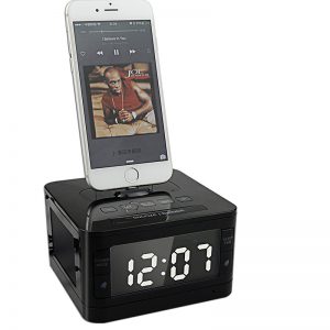 T7苹果音箱iphone5/6/7plus手机音响充电底座 闹钟播放器