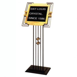 黑金钢斜面指示牌