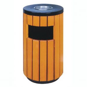 公园圆形垃圾桶