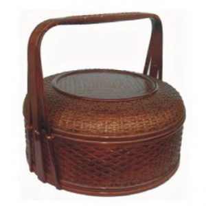 单层编织送餐篮